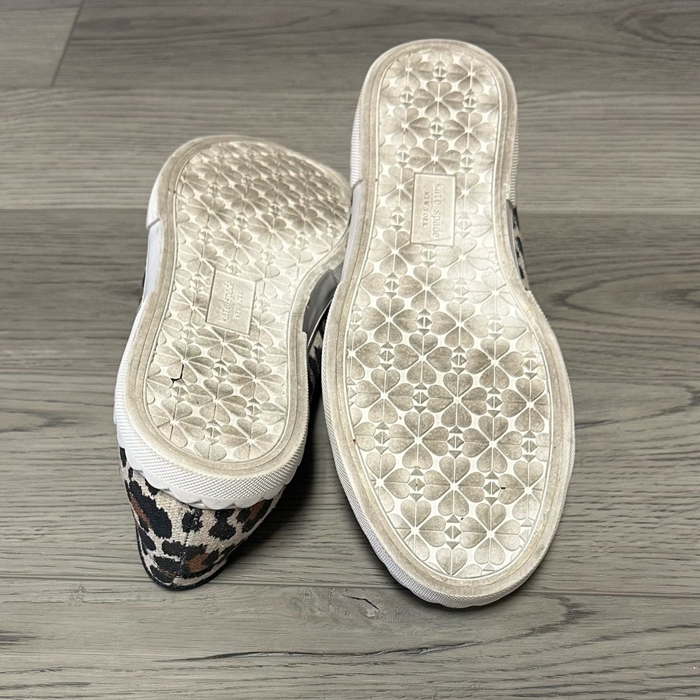 Kate Spade New York Women’s Beige Leopard Print Lace-Up Athletic Sneakers - Picture 3 of 7